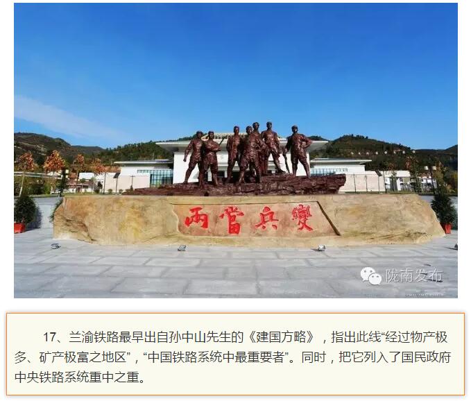 蘭渝鐵路最早由孫中山先生提出？在隴南，你不知道的事兒還有……